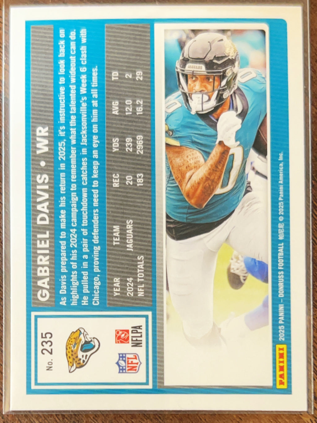 2025 Panini Donruss Gabriel Davis #235 Red Press Proof