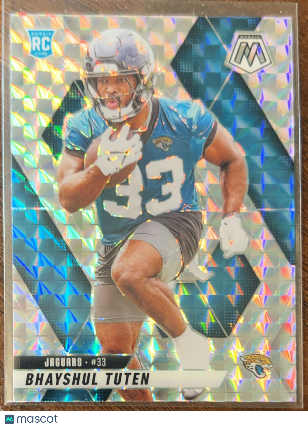 2025 Panini Mosaic Football Bhayshul Tuten #385 Silver Prizm RC