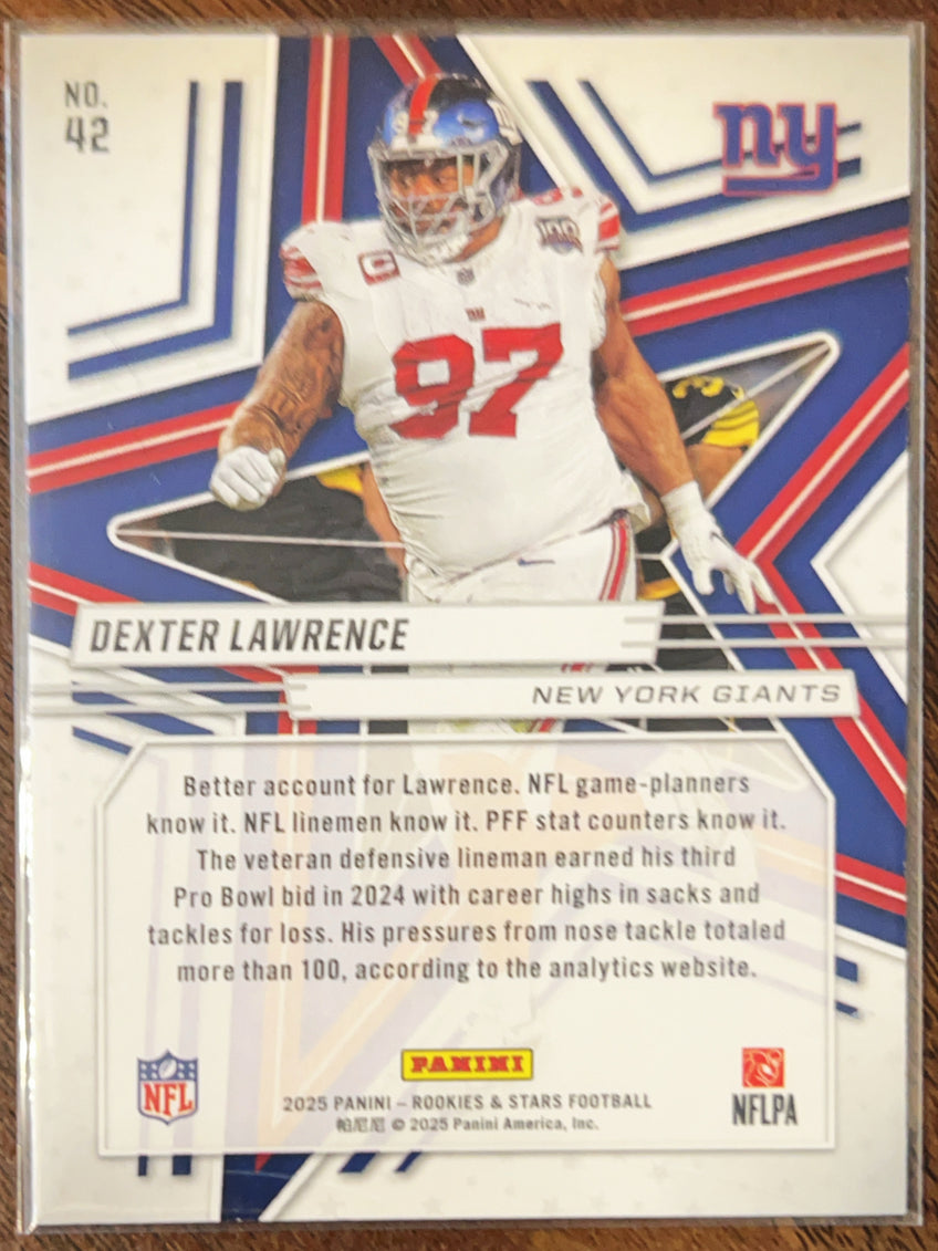 2025 Panini Rookies & Stars Dexter Lawrence #42 True Blue /149