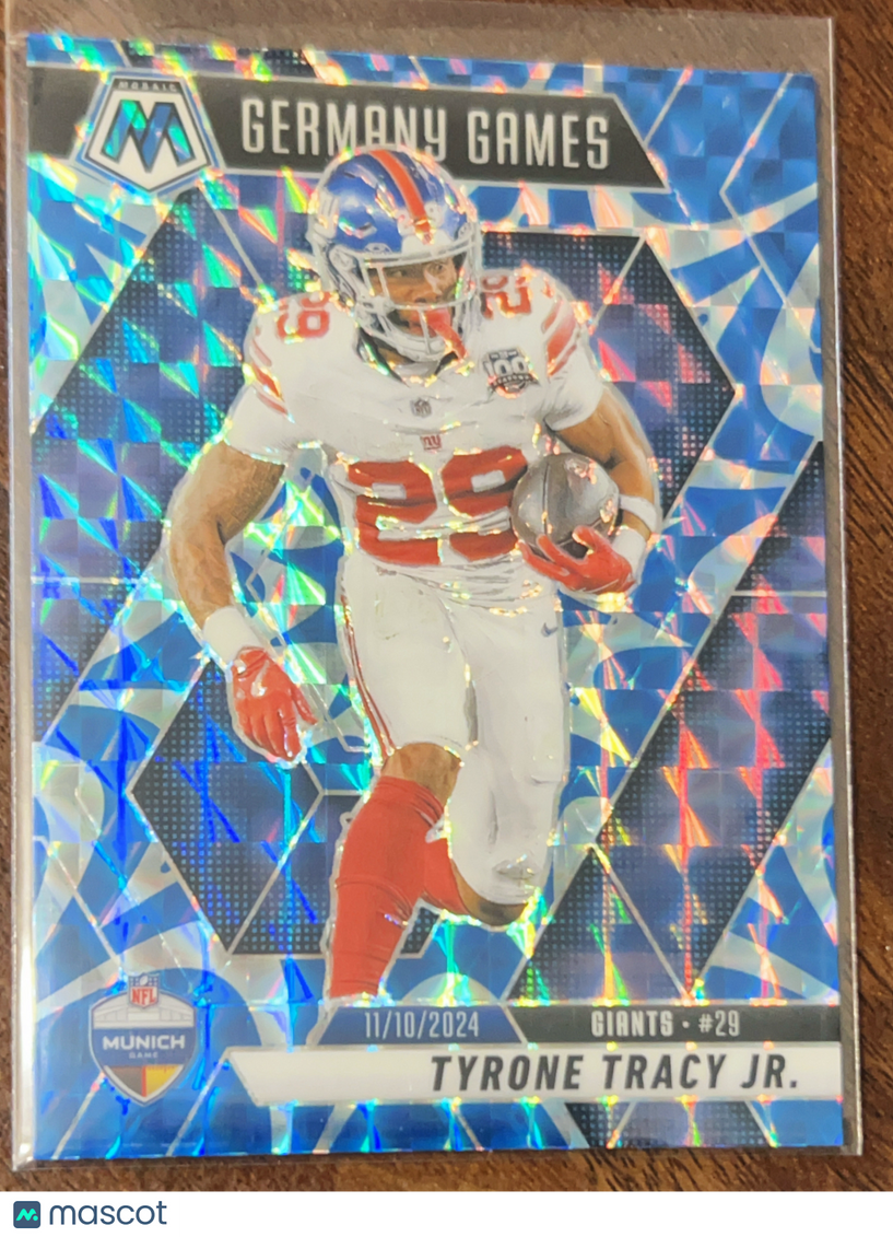 2025 Panini Mosaic Prizm Tyrone Tracy Jr. #259 Reactive Blue