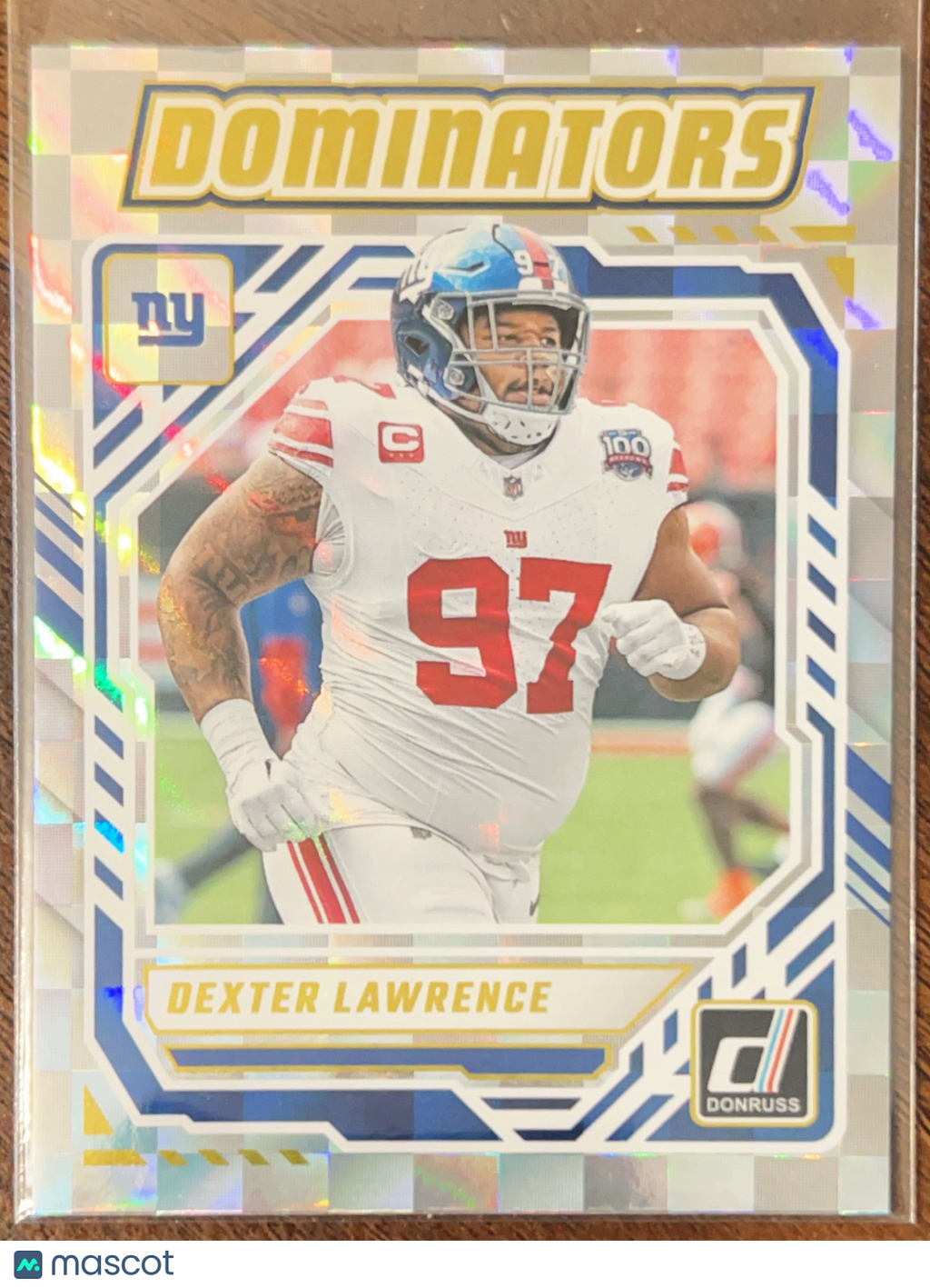 2025 Panini Donruss Dominators Dexter Lawrence #DOM-DLA White Checkerboard