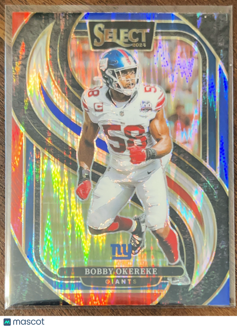 2025 Panini Select Prizm Bobby Okereke #109 Red Blue Shock