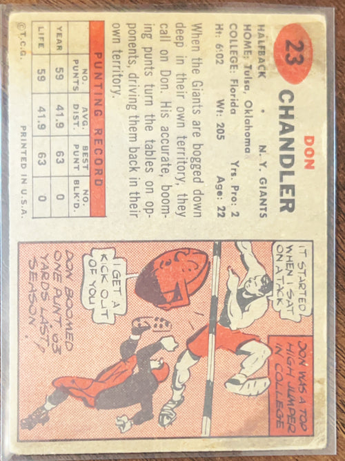 1957 Topps Don Chandler #23