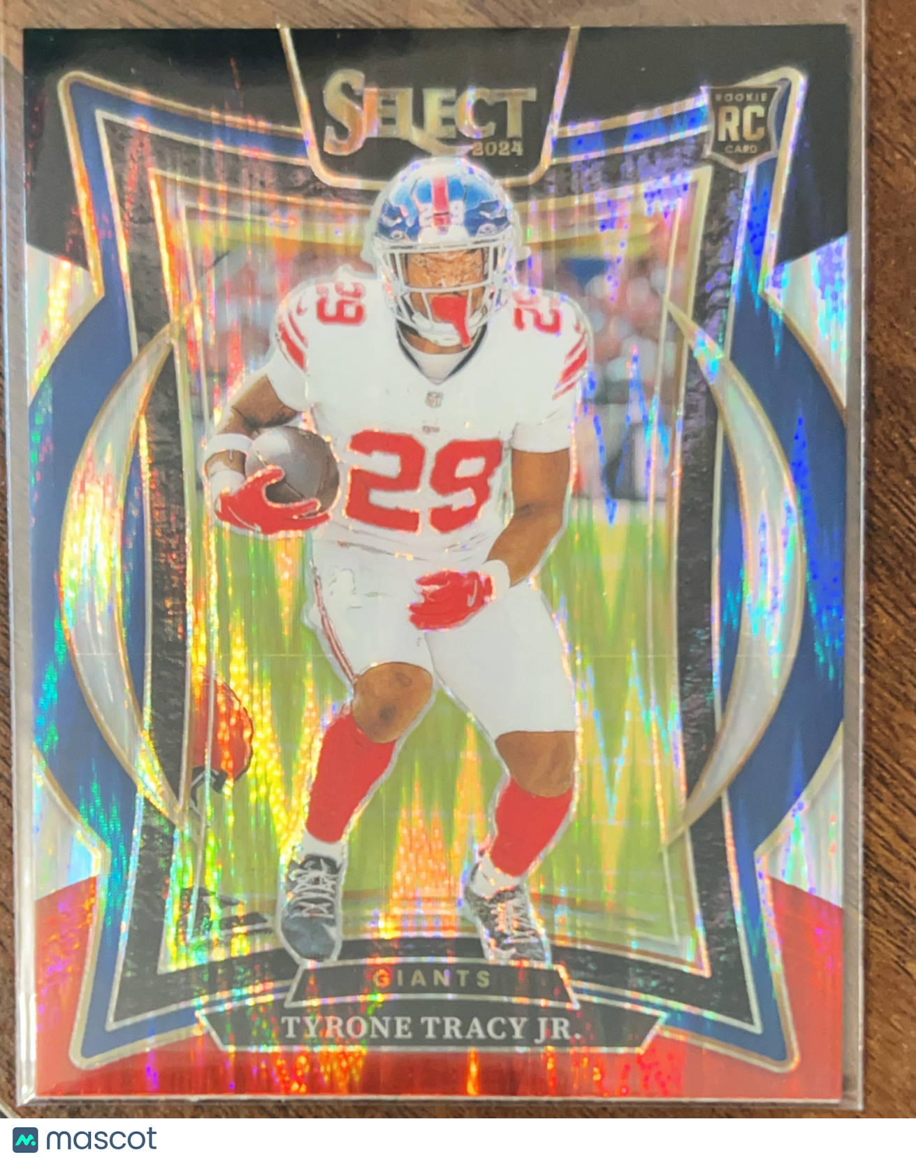 2025 Panini Select Concourse Tyrone Tracy Jr. #61 Red Blue Shock RC