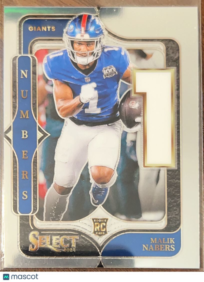 2025 Panini Select Numbers Malik Nabers #5 RC