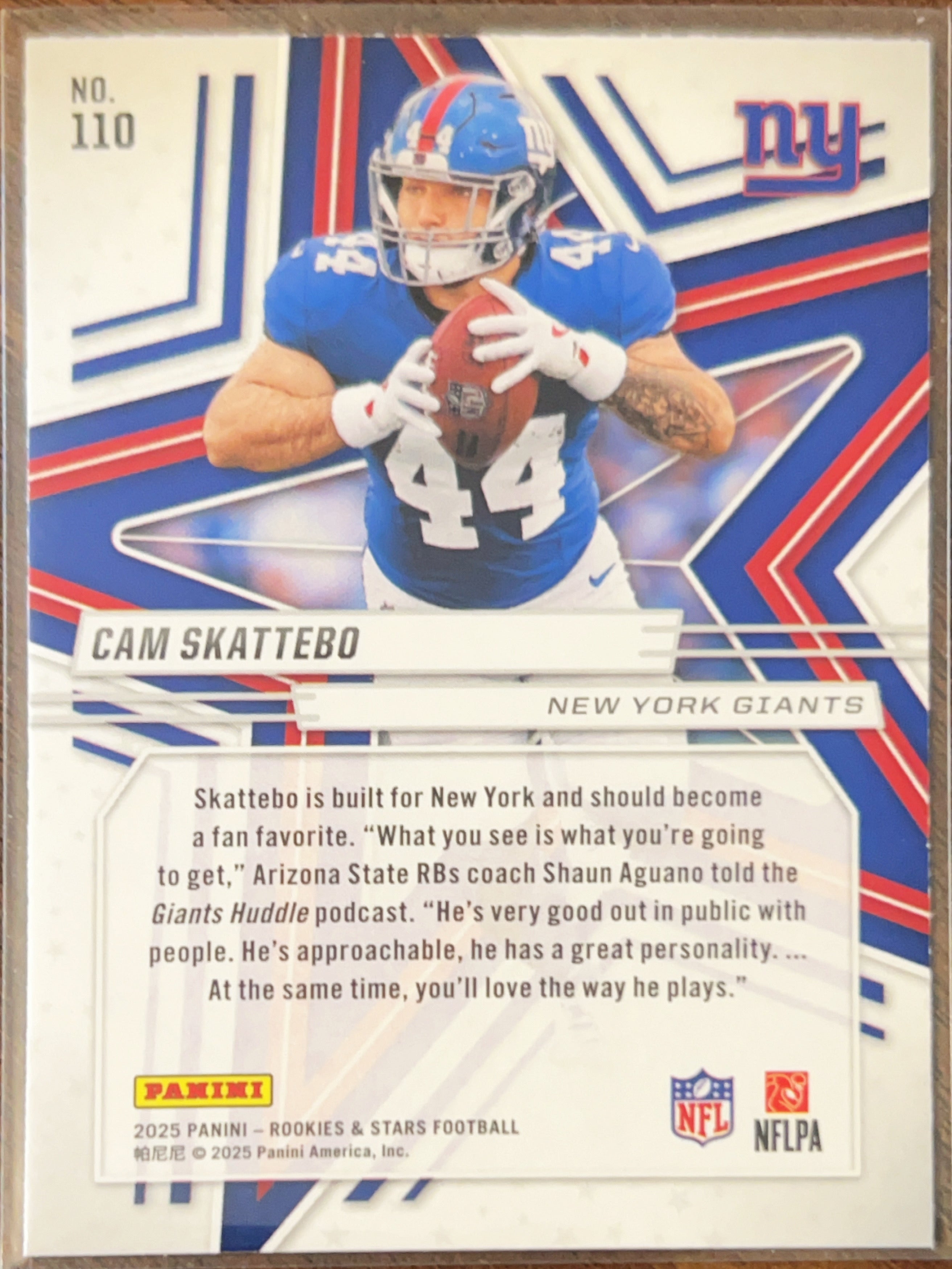 2025 Panini Rookies & Stars Cam Skattebo #110 RC