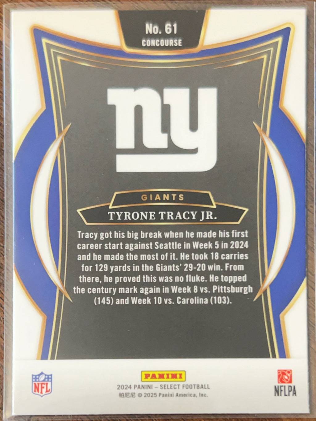 2025 Panini Select Concourse Tyrone Tracy Jr. #61 RC