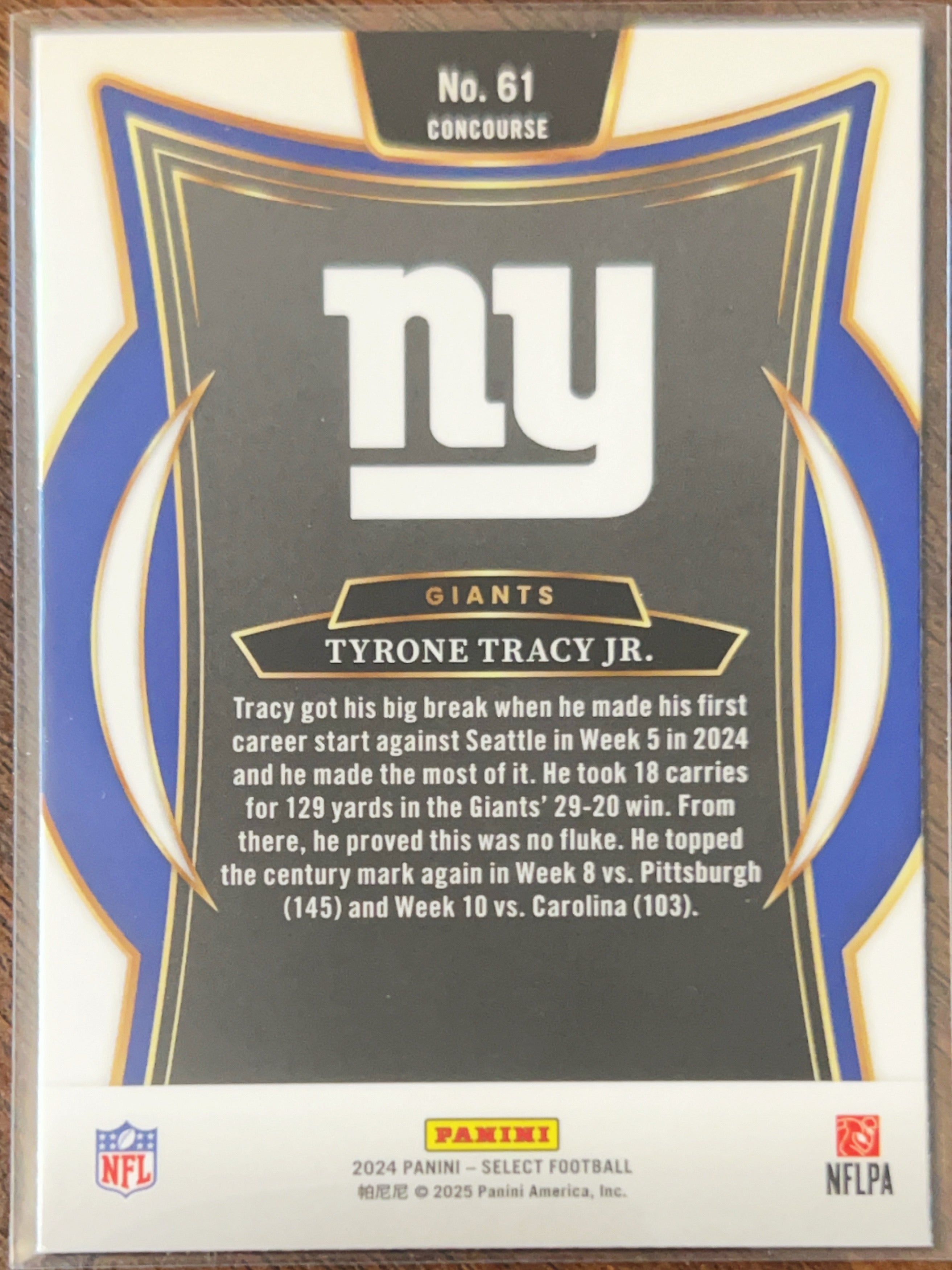 2025 Panini Select Concourse Tyrone Tracy Jr. #61 RC