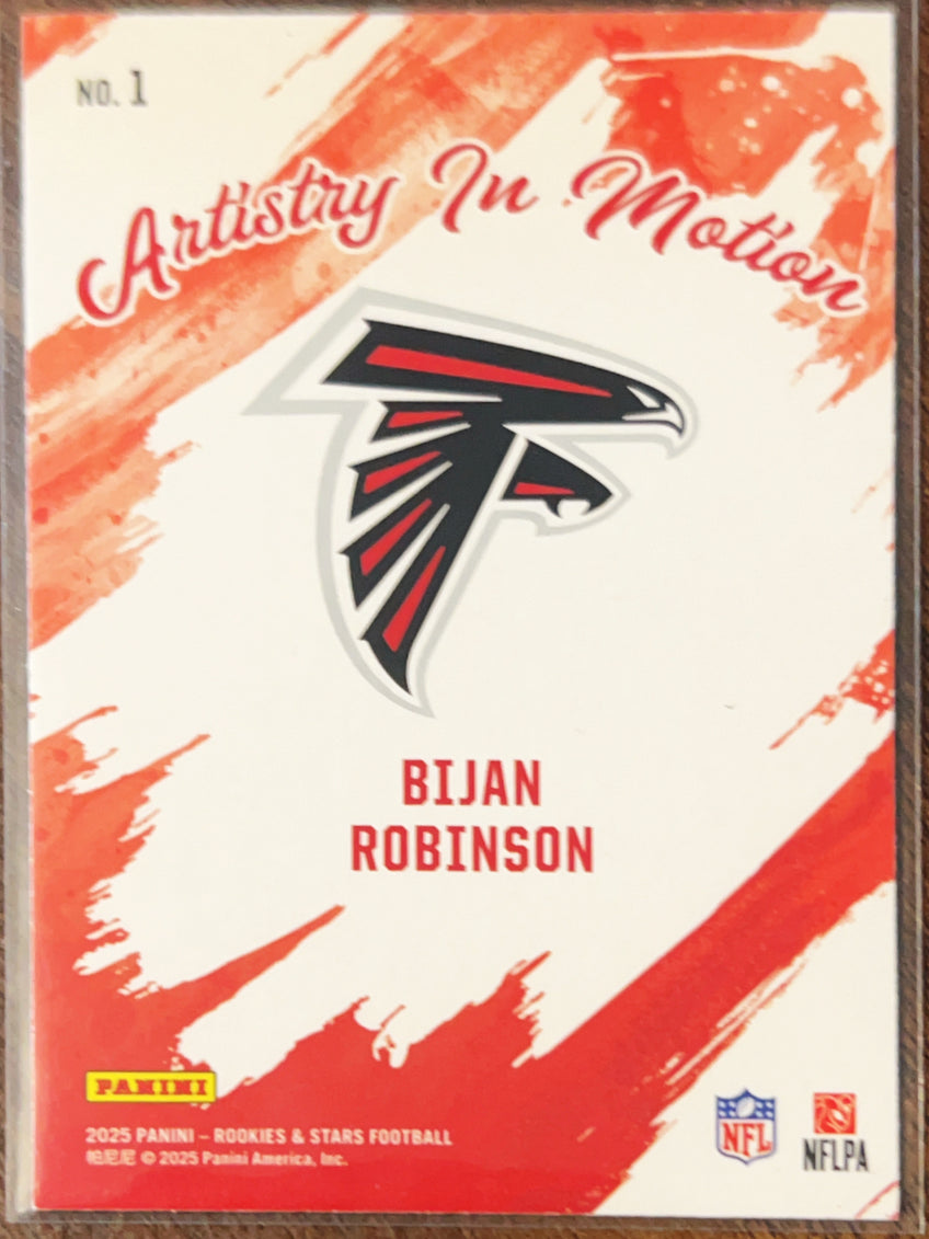 2025 Panini Rookies & Stars Artistry In Motion Bijan Robinson #1