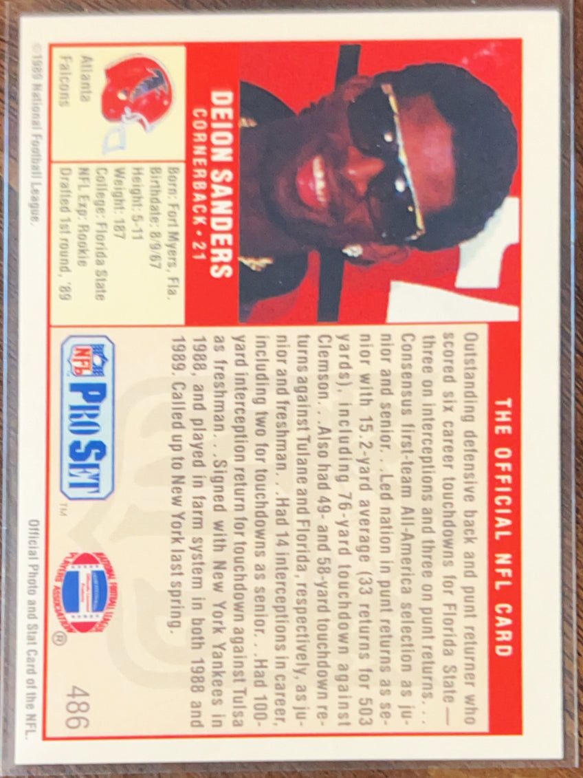 1989 Pro Set Deion Sanders #486
