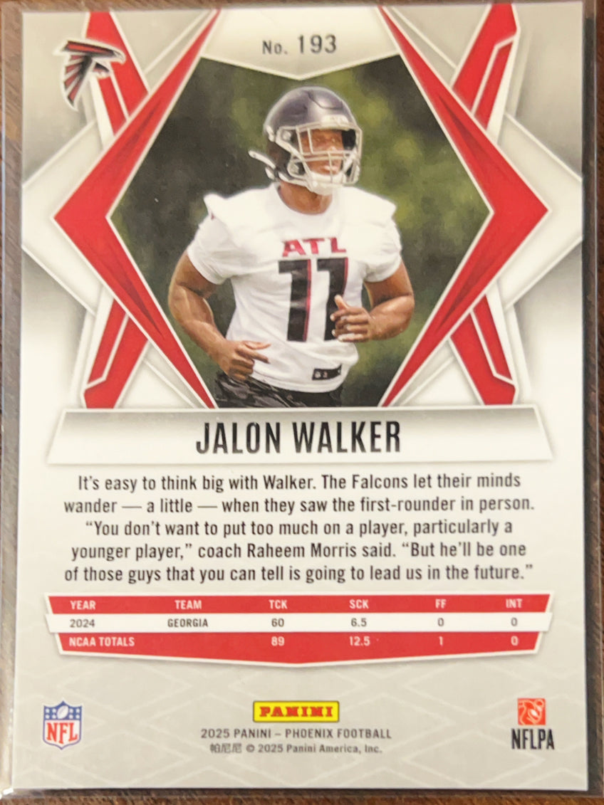 2025 Panini Phoenix Football Jalon Walker #193 RC