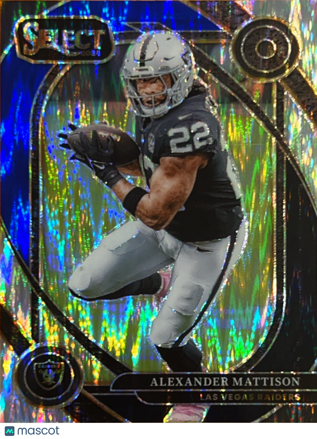 2025 Panini Select Prizm Alexander Mattison #204 Blue Shock