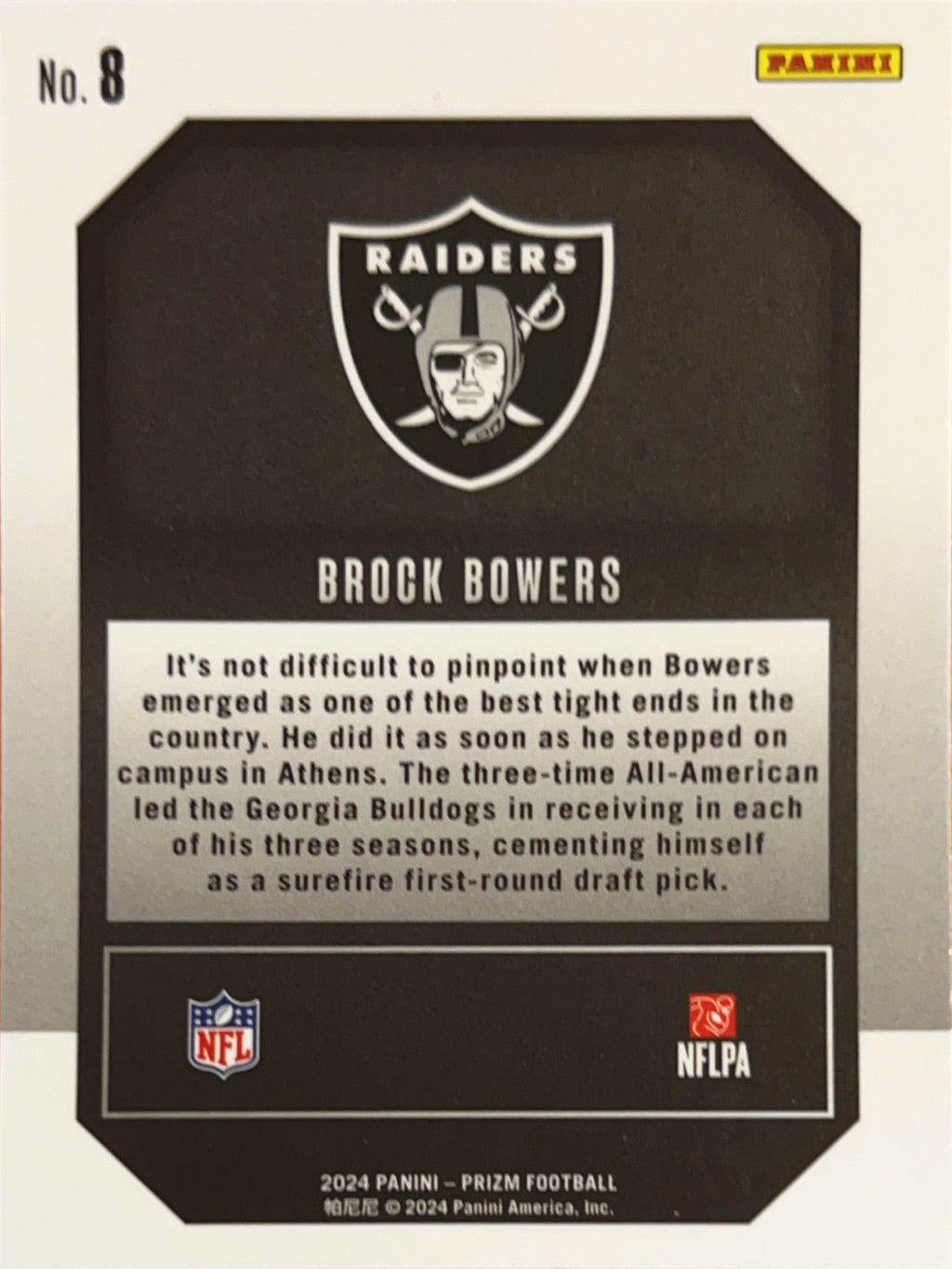 2024 Panini Prizm Emergent Brock Bowers #8 RC