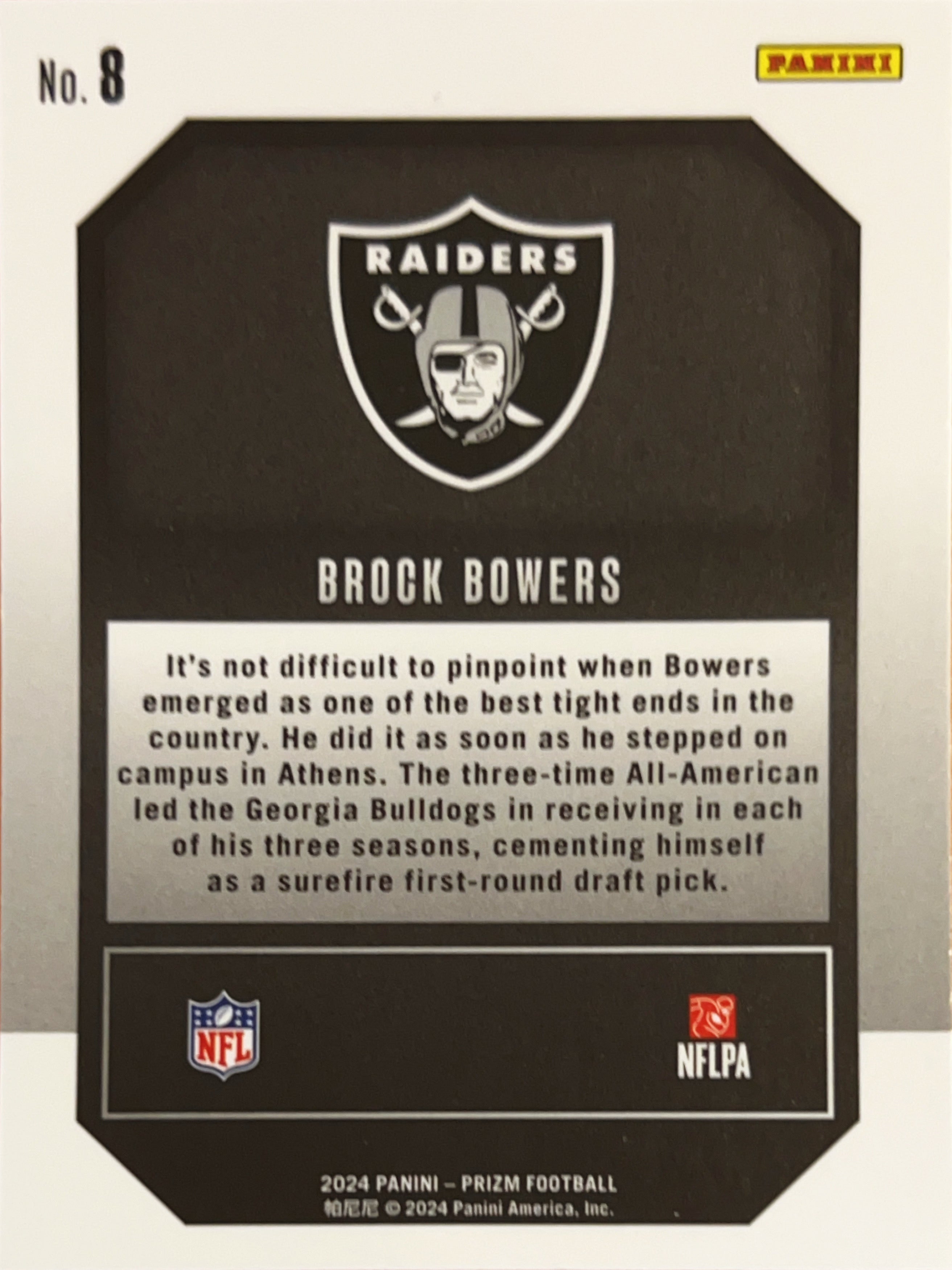 2024 Panini Prizm Emergent Brock Bowers #8 RC