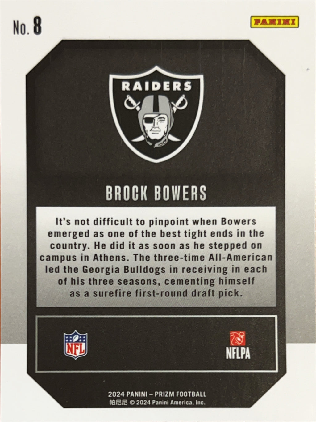 2024 Panini Prizm Emergent Brock Bowers #8 RC