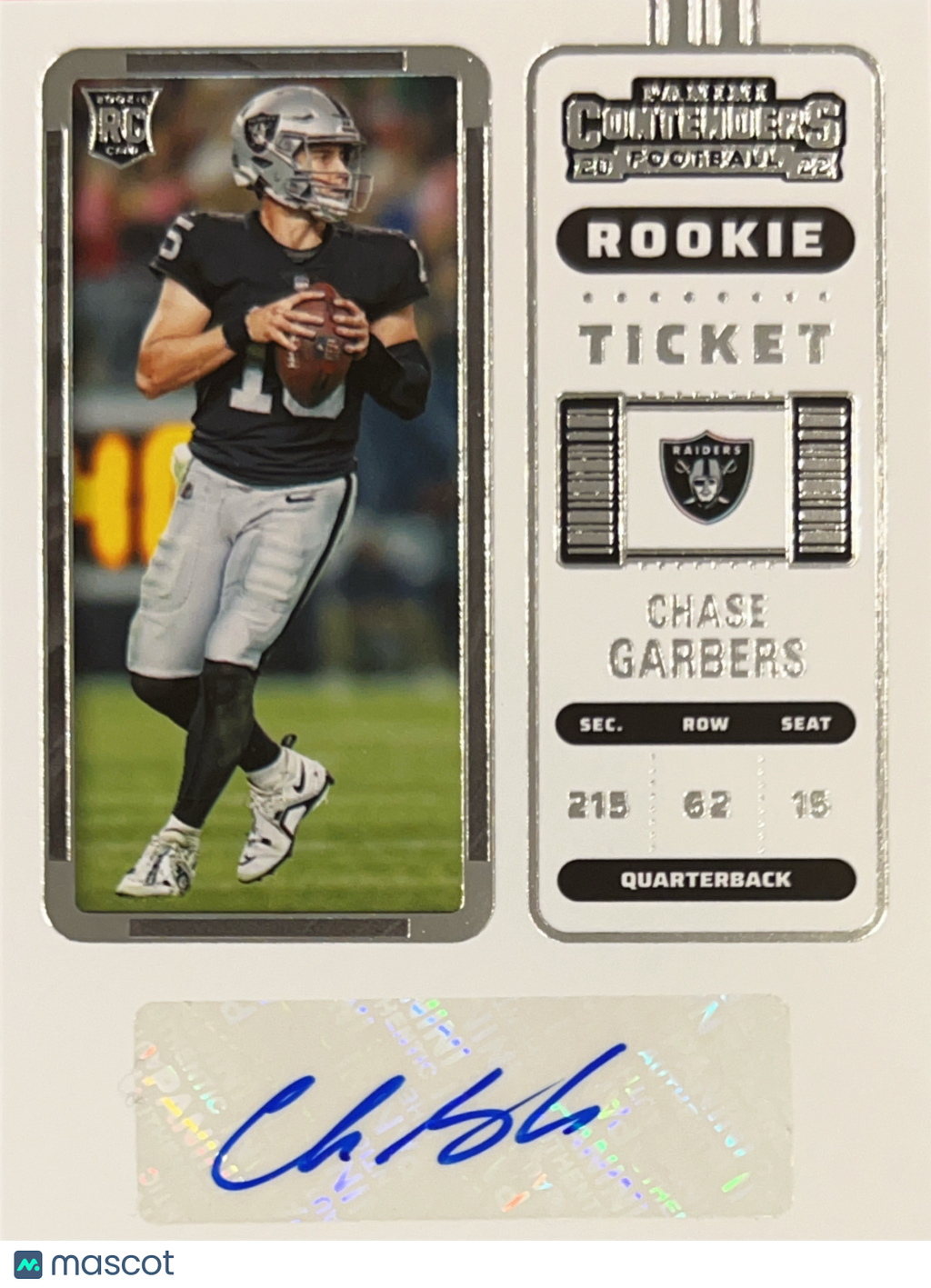 2023 Panini Contenders Football Chase Garbers #291 RC Auto