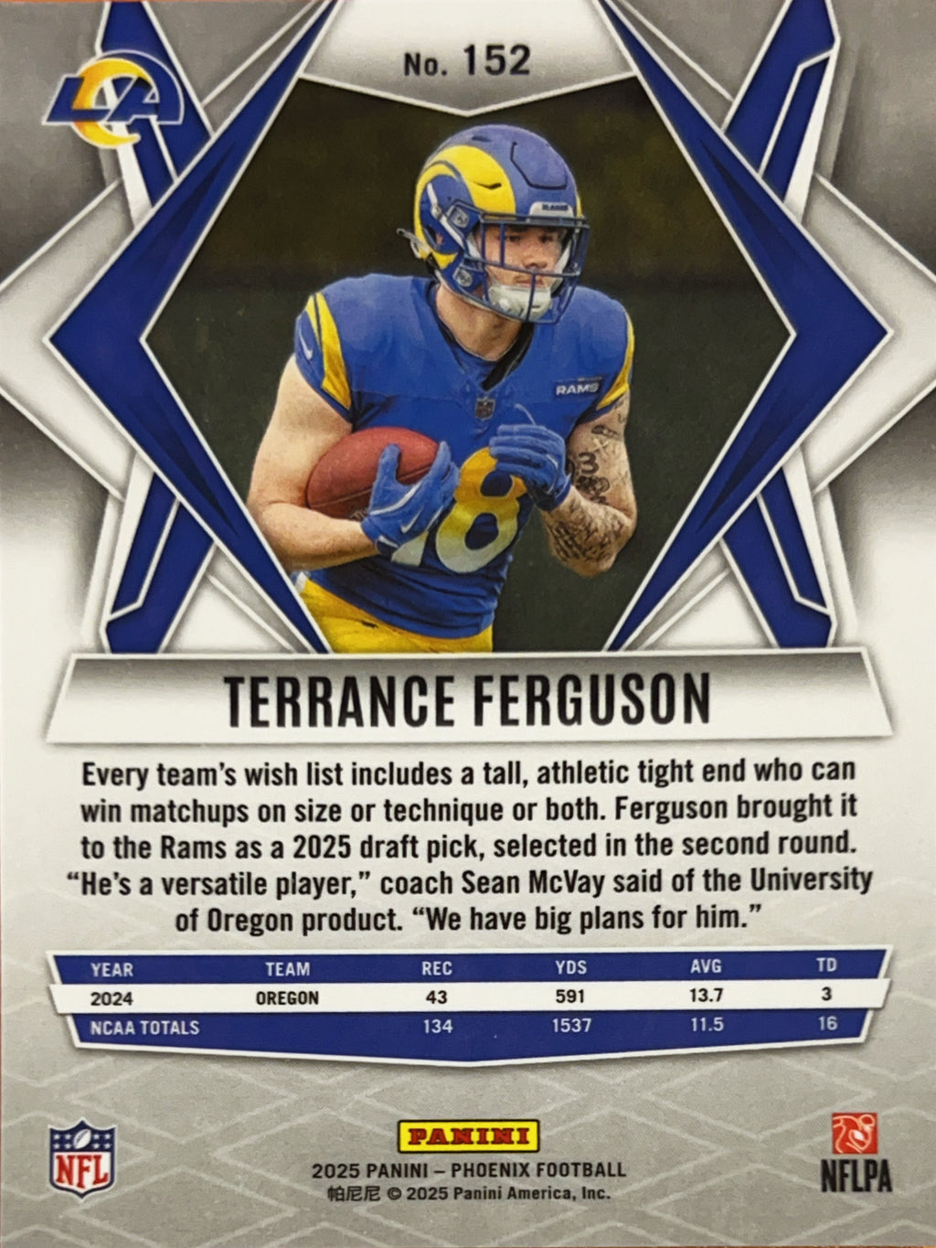 2025 Panini Phoenix Terrance Ferguson #152 RC