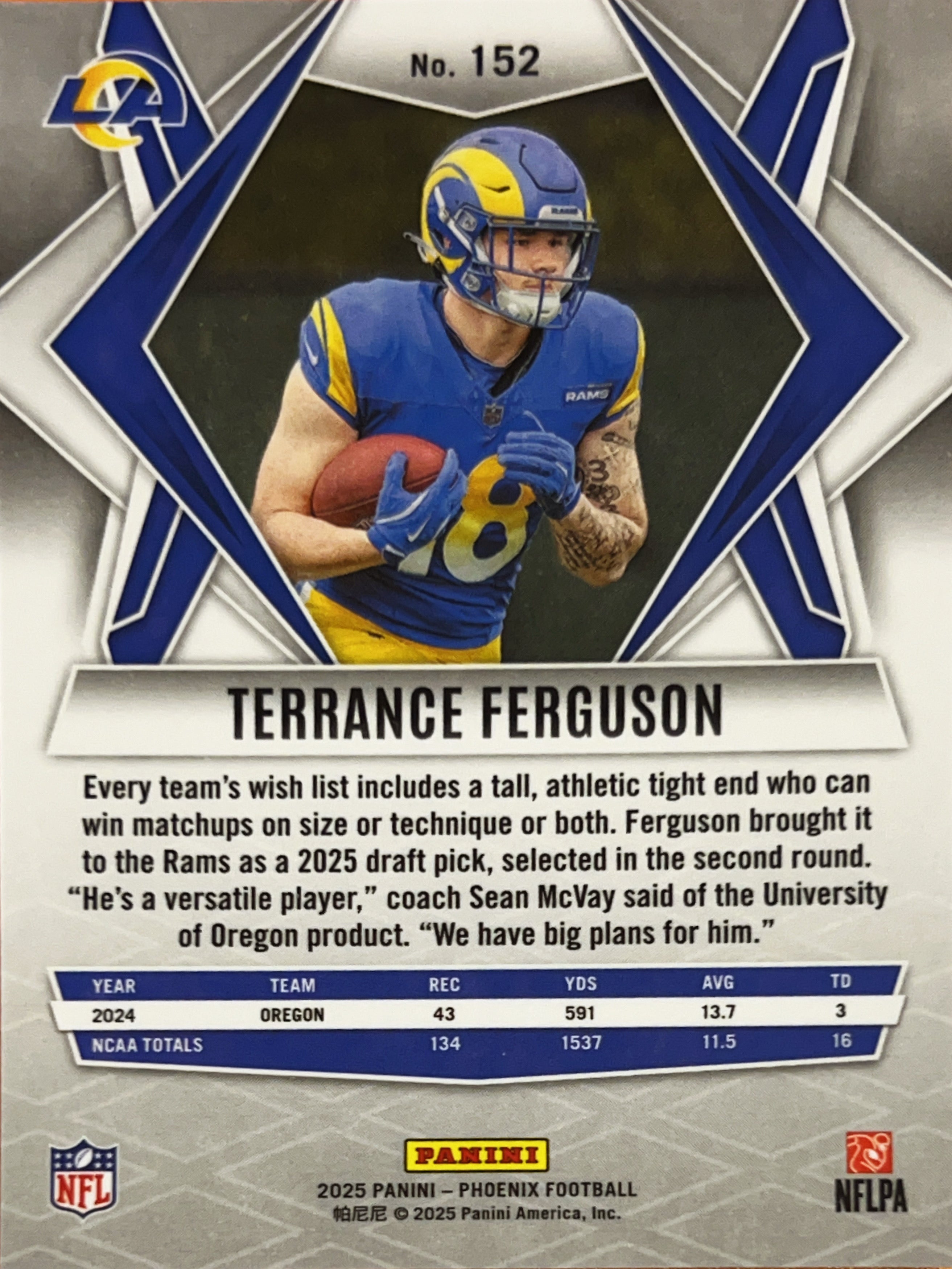2025 Panini Phoenix Terrance Ferguson #152 RC