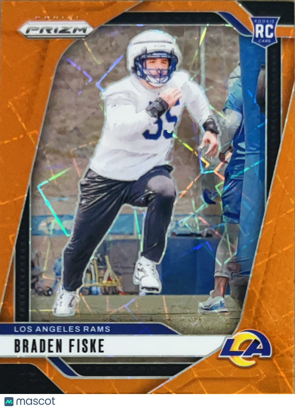 2024 Panini Prizm Football Braden Fiske #310 Orange Lazer RC