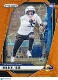2024 Panini Prizm Football Braden Fiske #310 Orange Lazer RC