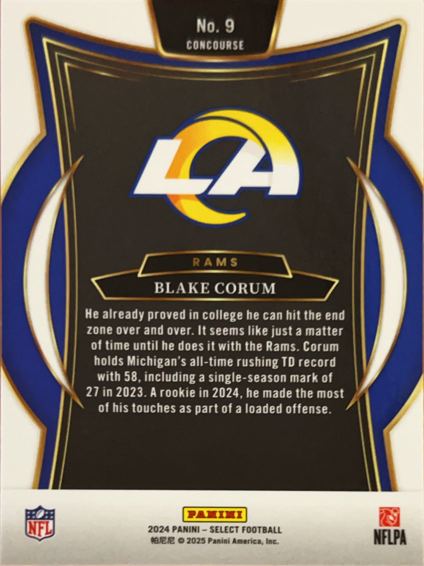 2025 Panini Select Concourse Blake Corum #9 RC
