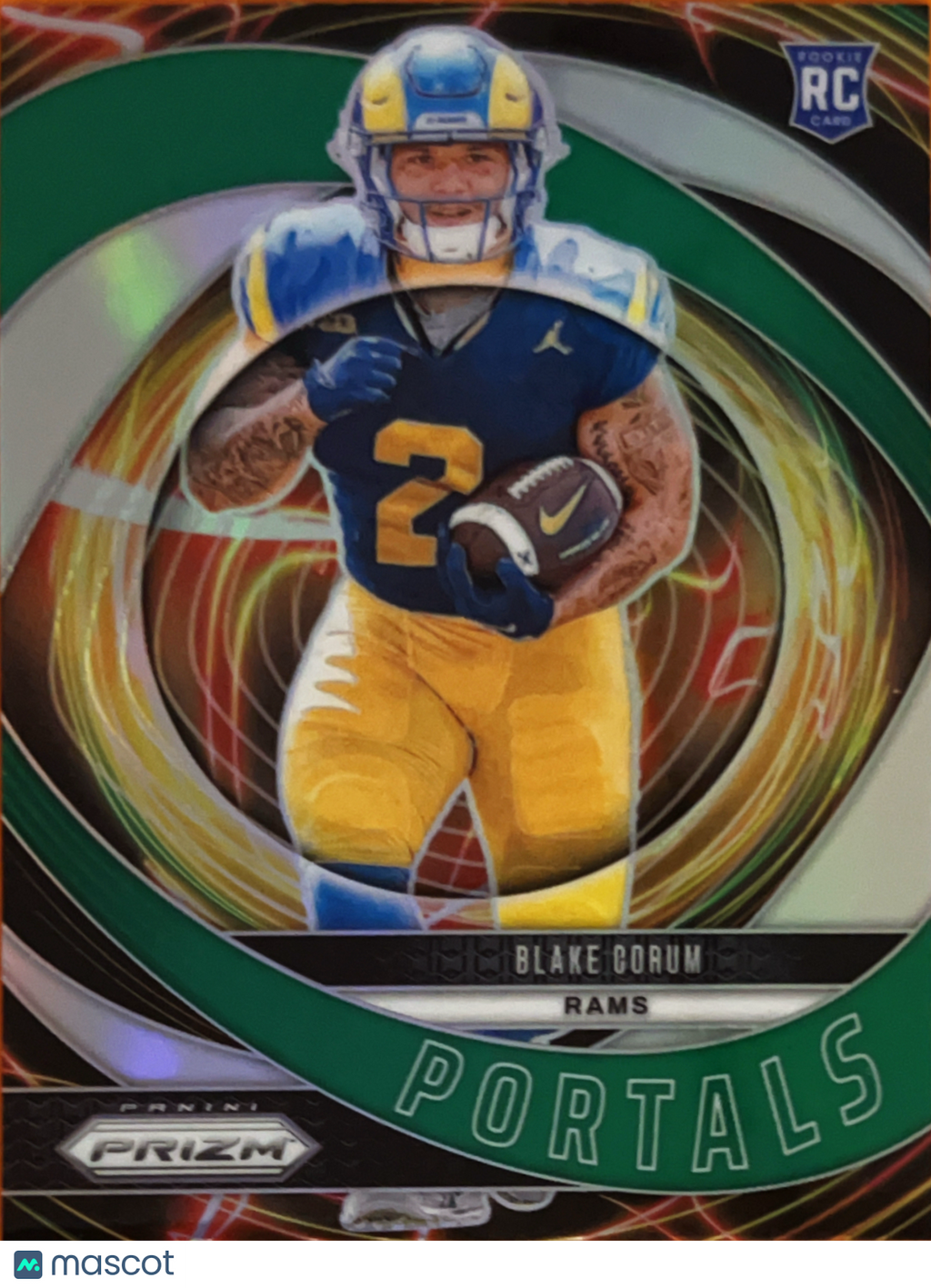 2024 Panini Prizm Portals Blake Corum #8 Green RC