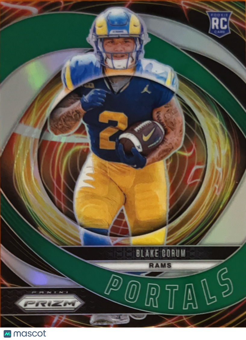 2024 Panini Prizm Portals Blake Corum #8 Green RC