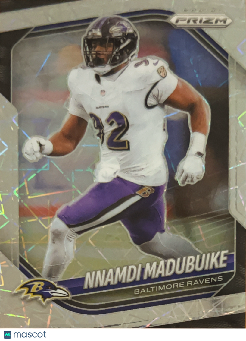 2025 Panini Prizm Nnamdi Madubuike #22 White Lazer