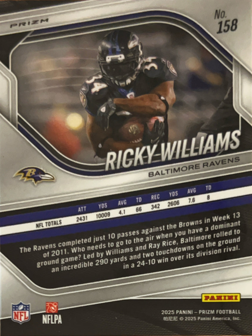 2025 Panini Prizm Ricky Williams #158 White Lazer