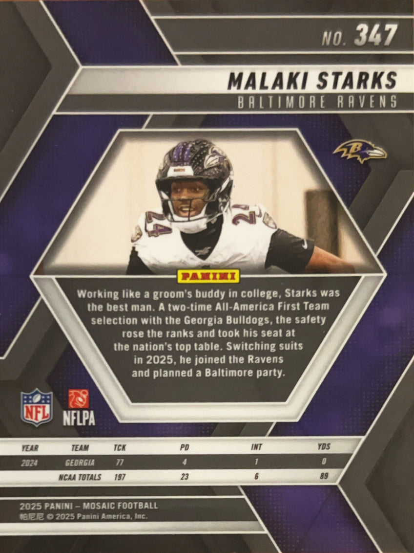 2025 Panini Mosaic Malaki Starks #347 RC