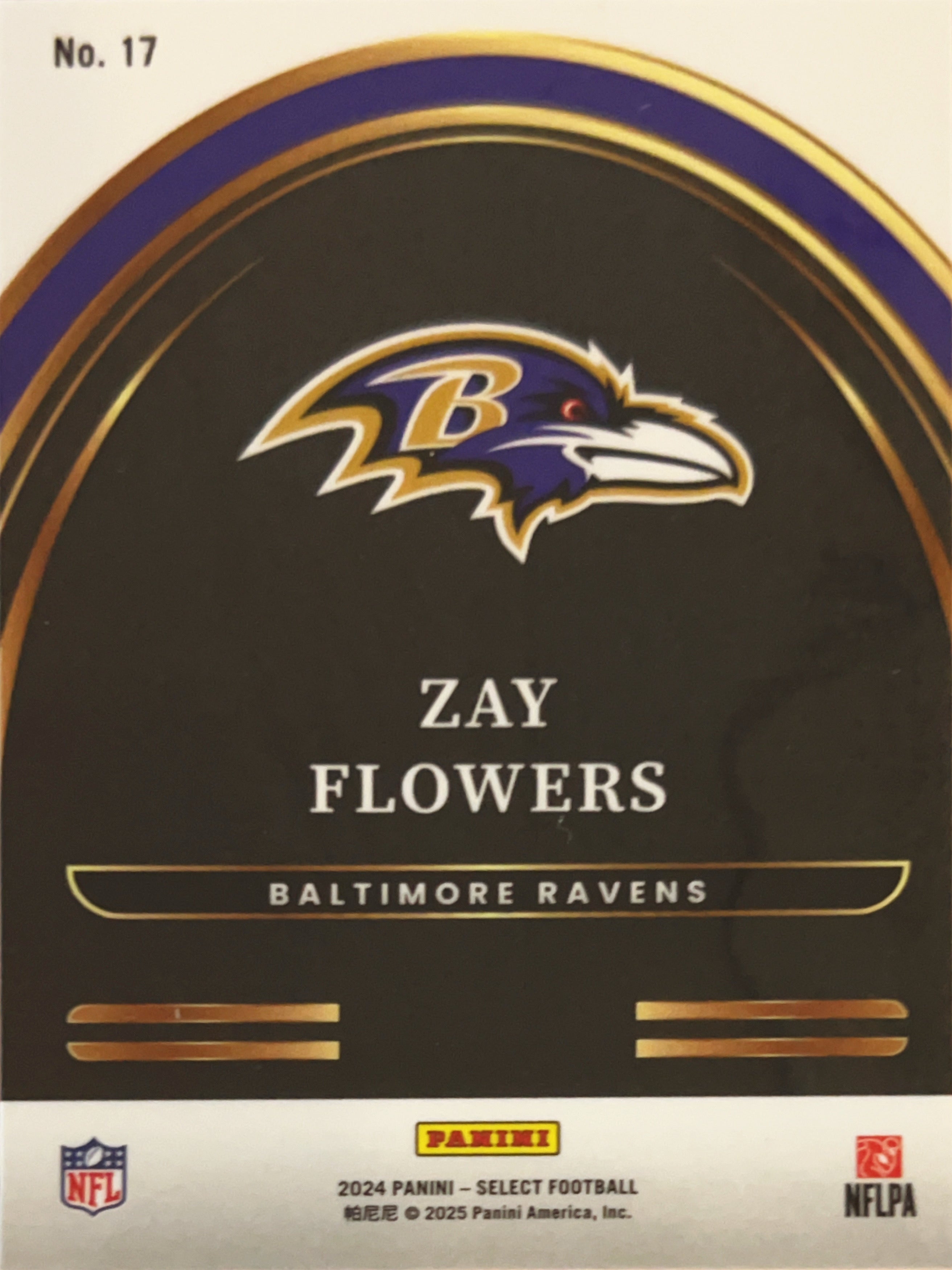 2025 Panini Select Football Future Zay Flowers #17