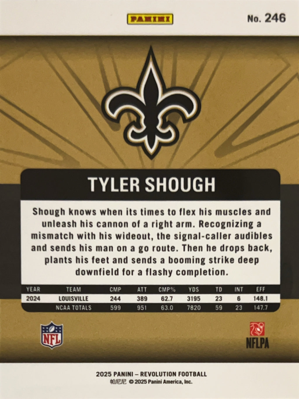 2025 Panini Revolution Tyler Shough #246 RC