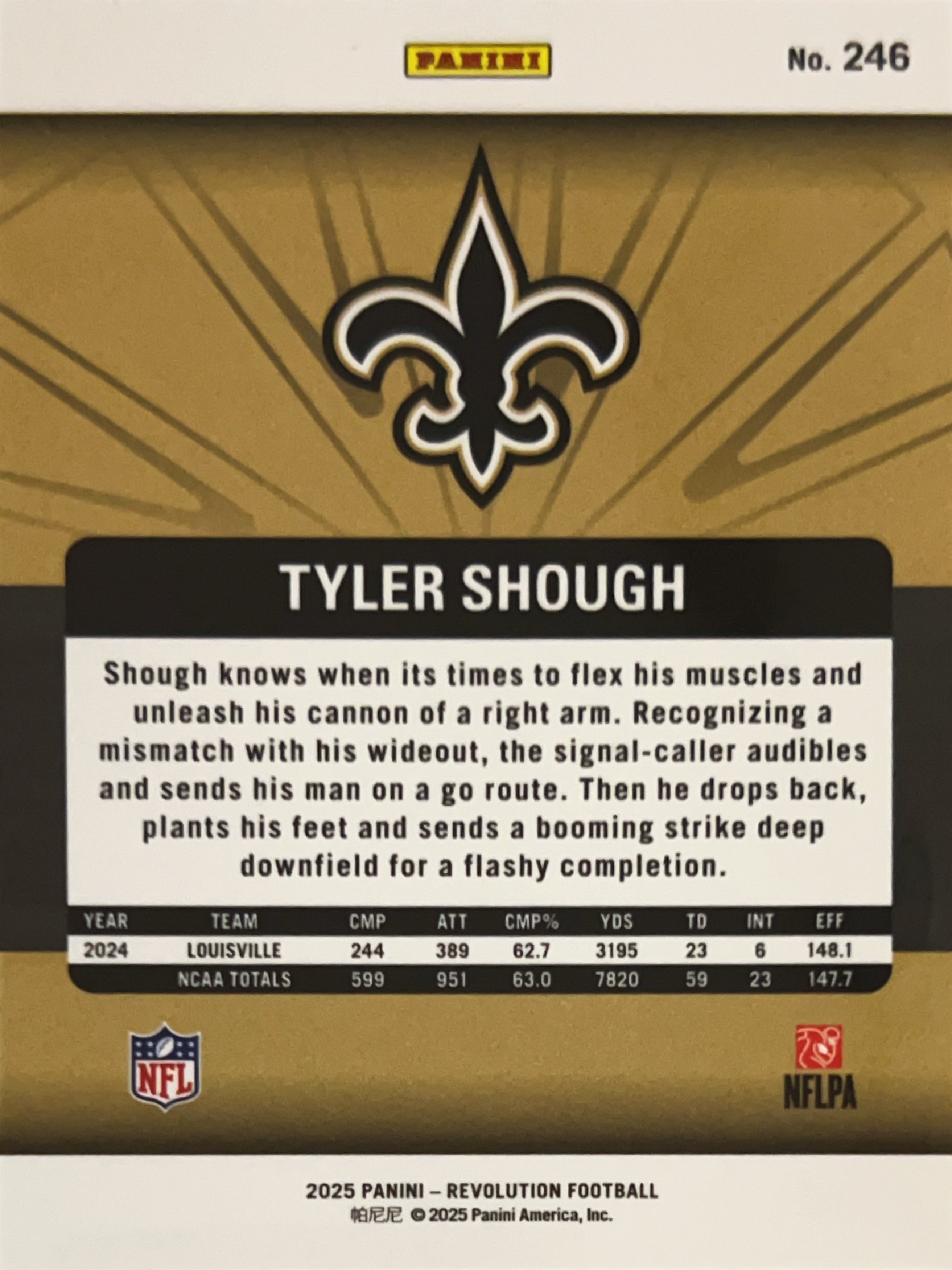 2025 Panini Revolution Tyler Shough #246 RC