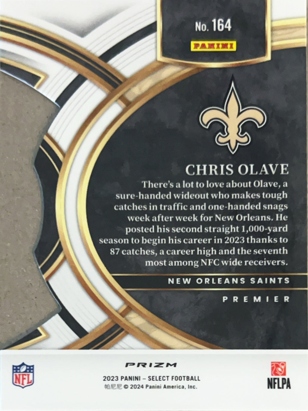 2023 Panini Select Football Premier Chris Olave #164