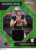 2024 Panini Prizm Rookie Gear Spencer Rattler #RG-SRR Green RC Memorabilia