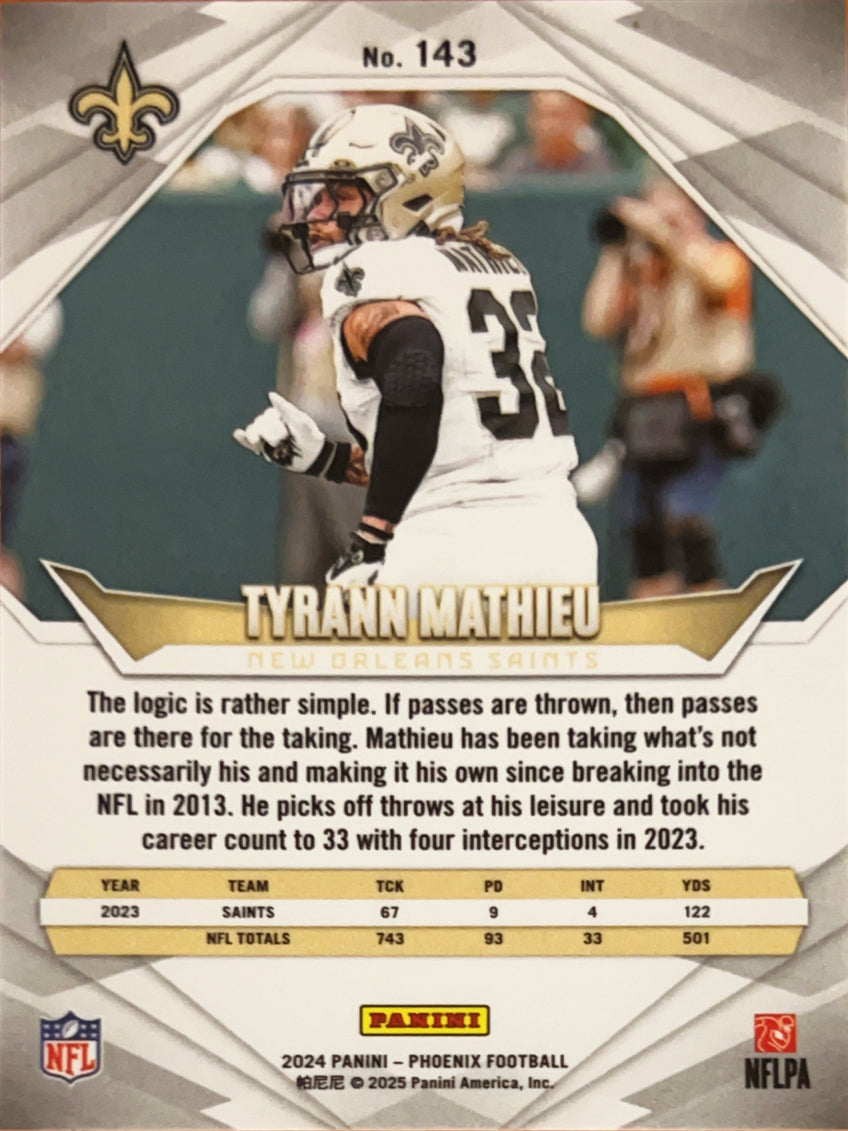 2025 Panini Phoenix Tyrann Mathieu #143 Lazer