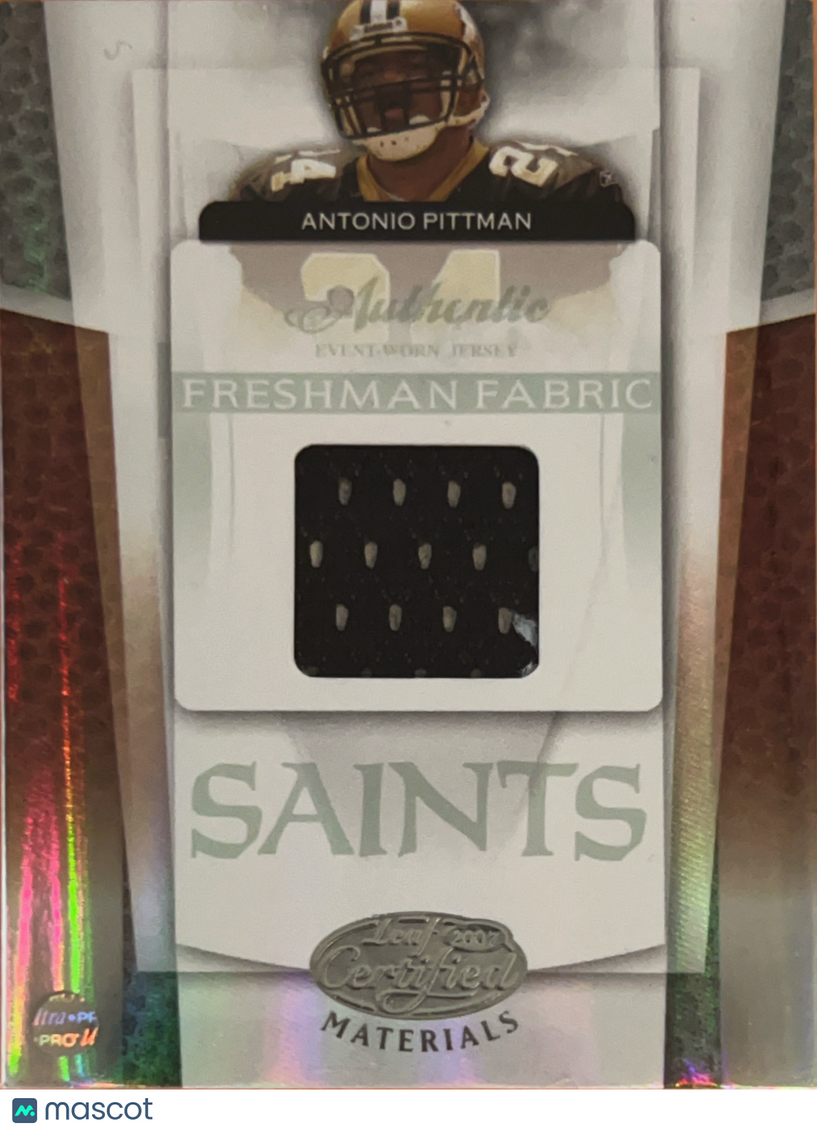2007 Leaf Certified Materials Freshman Fabric Antonio Pittman #204 1197/1497