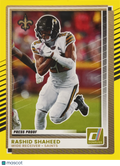 2025 Panini Donruss Rashid Shaheed #287 Press Proof Yellow