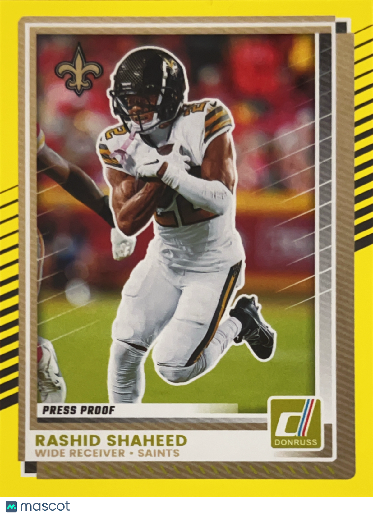 2025 Panini Donruss Rashid Shaheed #287 Press Proof Yellow