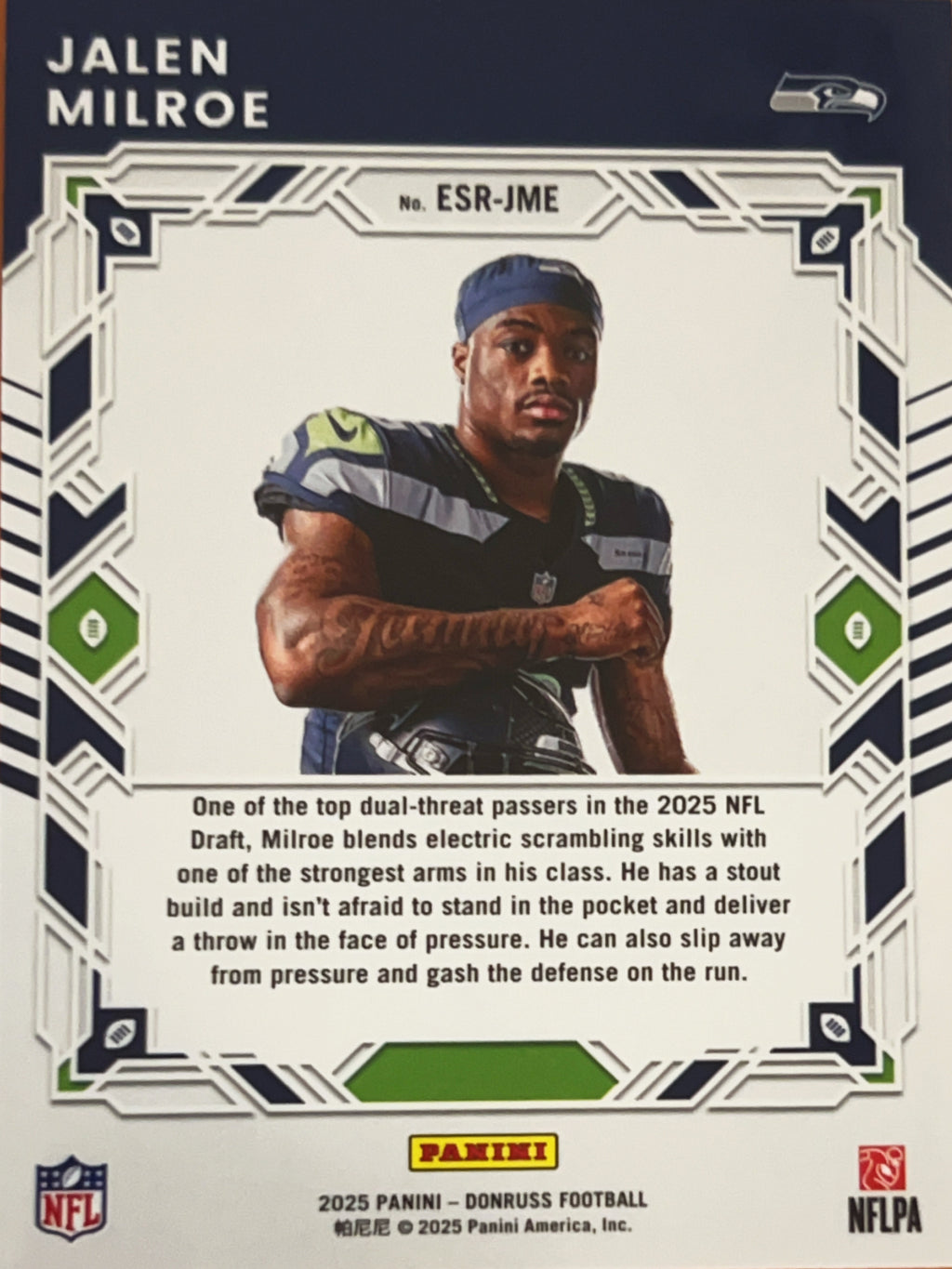 2025 Panini Donruss Elite Series Rookies Jalen Milroe #ESR-JME Holo