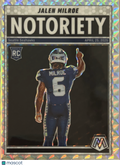 2025 Panini Mosaic Football Notoriety Jalen Milroe #15 Silver Prizm RC