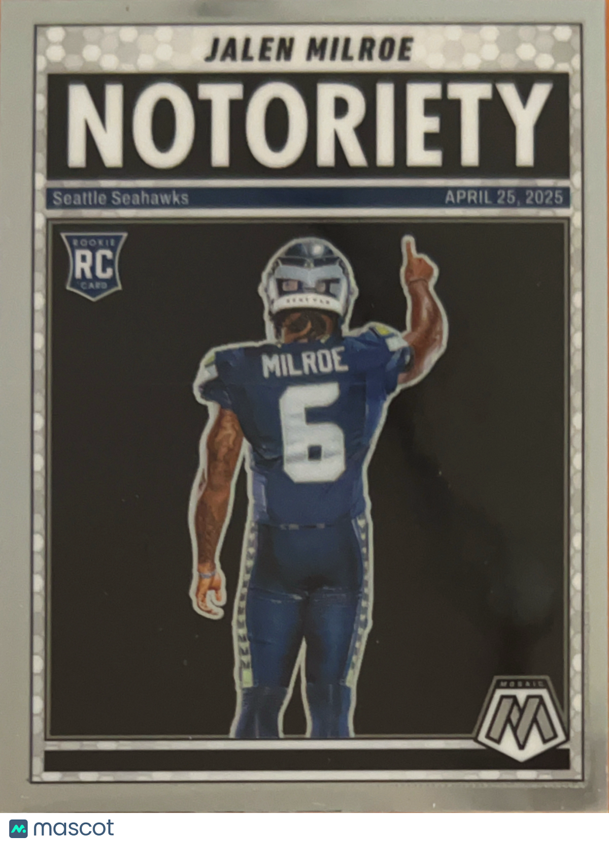 2025 Panini Mosaic Football Notoriety Jalen Milroe #15 RC