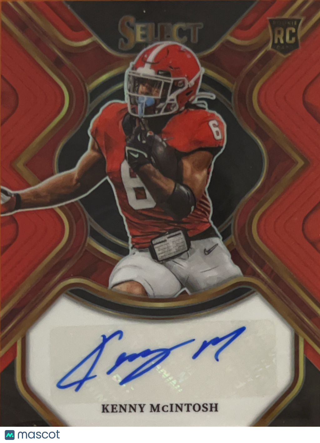 2023 Panini Select Draft Picks Prizm Kenny McIntosh #RS-KMC RC Auto