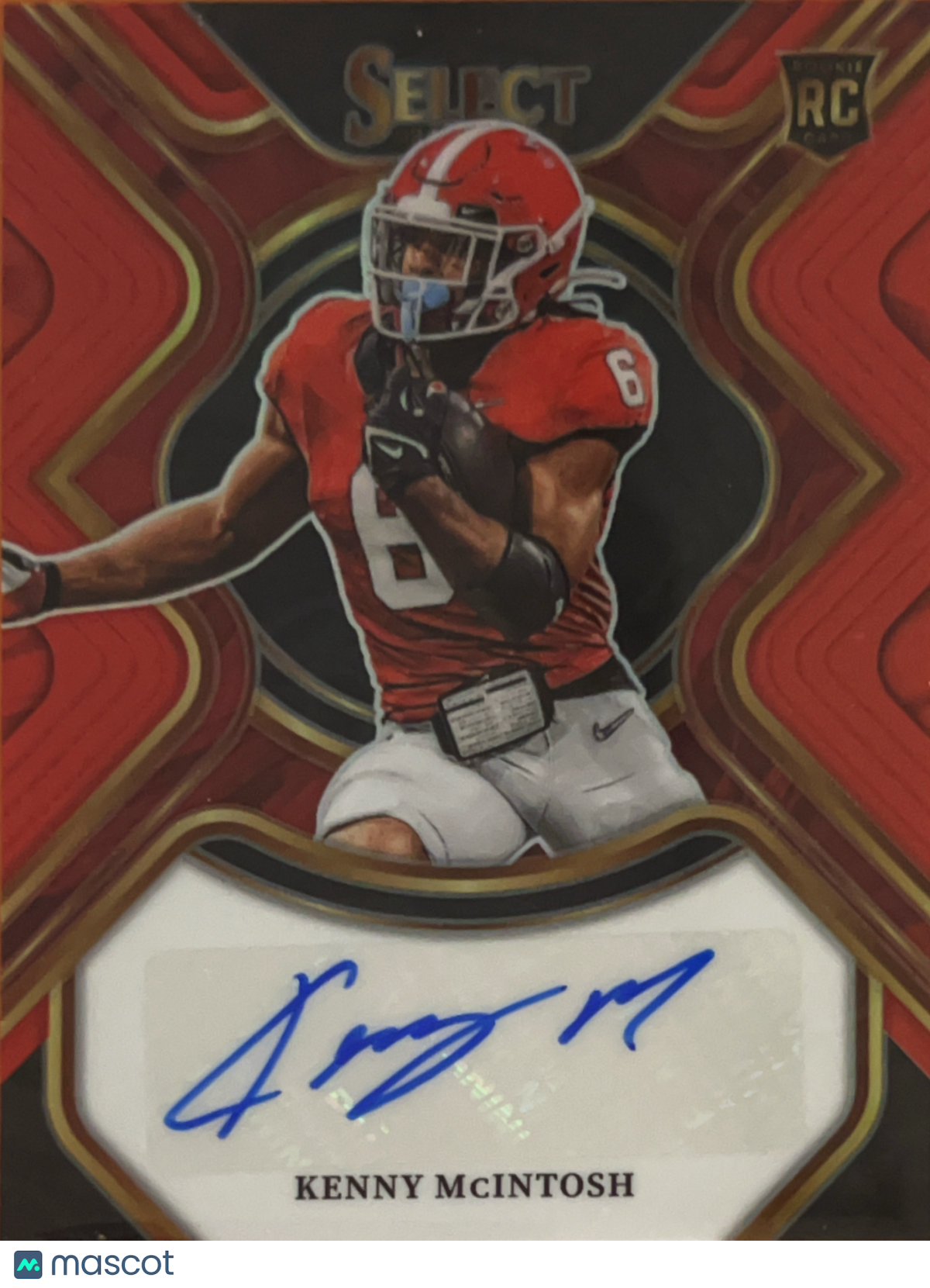 2023 Panini Select Draft Picks Prizm Kenny McIntosh #RS-KMC RC Auto