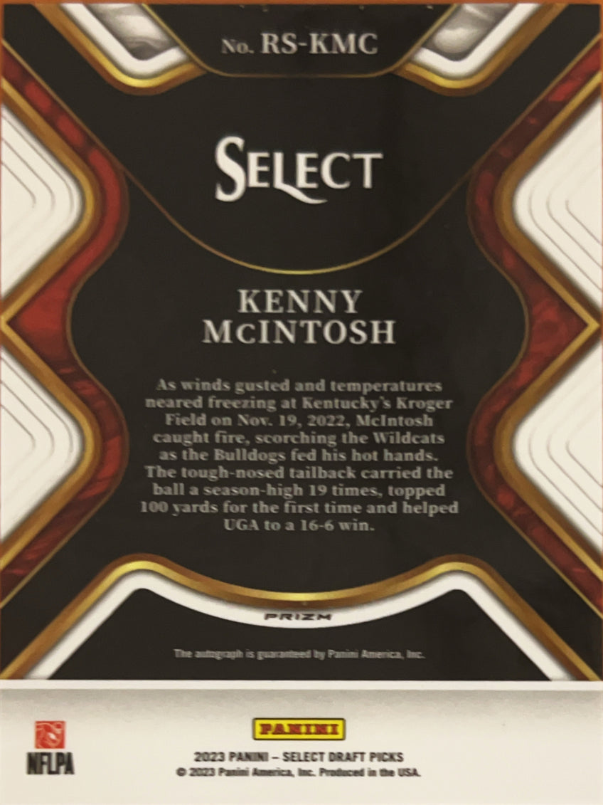 2023 Panini Select Draft Picks Prizm Kenny McIntosh #RS-KMC RC Auto