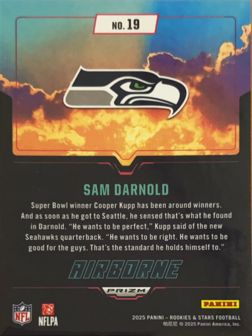 2025 Panini Rookies & Stars Prizm Airborne Sam Darnold #19