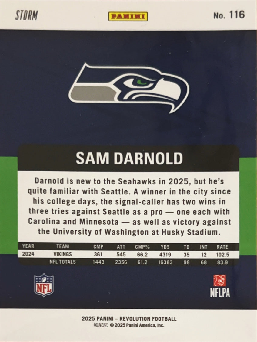2025 Panini Revolution Sam Darnold #116 Storm