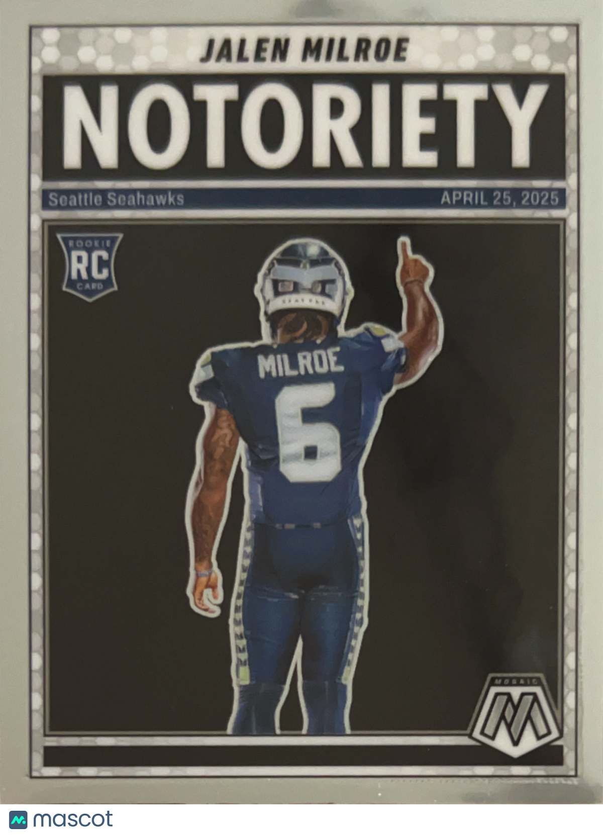 2025 Panini Mosaic Football Notoriety Jalen Milroe #15 RC