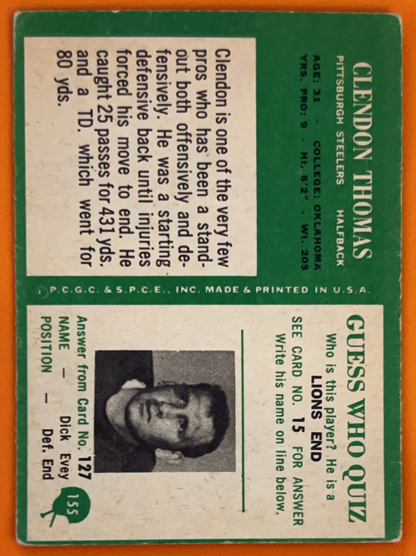 1966 Philadelphia Clendon Thomas #155