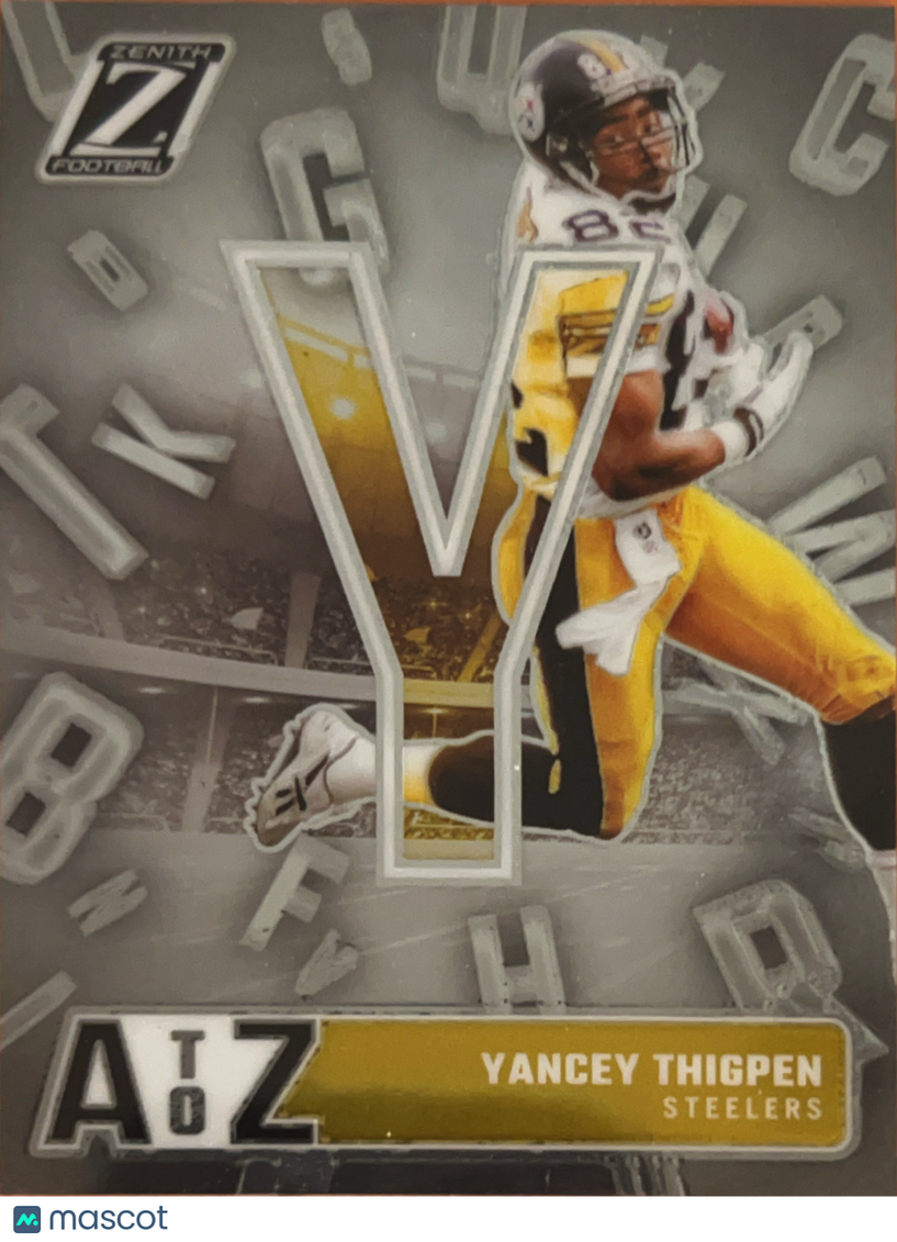 2024 Panini Zenith Football A to Z Yancey Thigpen #25
